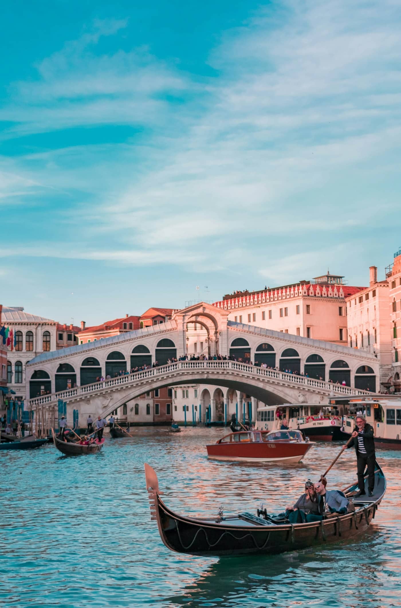 The Rialto Bridge over the Grand Canal in Venice